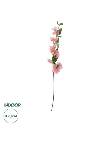 GloboStar® Artificial Garden BOUGAUVILLEA BRANCH 20655 Τεχνητό Διακοσμητικό Κλαδί Μπουκανβίλιας Ροζ - Πορτοκαλί Y80cm