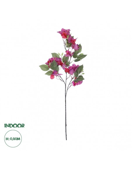 GloboStar® Artificial Garden BOUGAUVILLEA BRANCH 20644 Τεχνητό Διακοσμητικό Κλαδί Μπουκανβίλιας Φουξ Y80cm