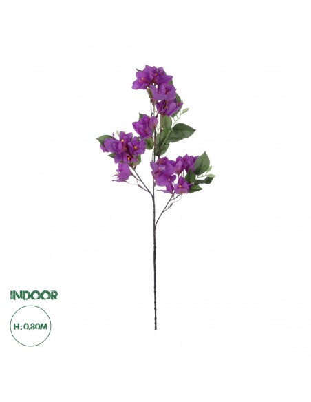 GloboStar® Artificial Garden BOUGAUVILLEA BRANCH 20646 Τεχνητό Διακοσμητικό Κλαδί Μπουκανβίλιας Μωβ Y80cm