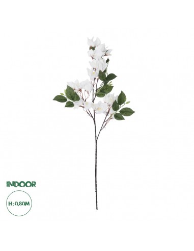 GloboStar® Artificial Garden BOUGAUVILLEA BRANCH 20648 Τεχνητό Διακοσμητικό Κλαδί Μπουκανβίλιας Λευκή Y80cm