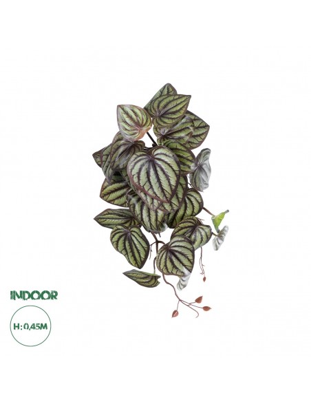 GloboStar® Artificial Garden PEPEROMIA HANGING PLANT 20602 Τεχνητό Διακοσμητικό Κρεμαστό Φυτό Πεπερόμια Υ45cm