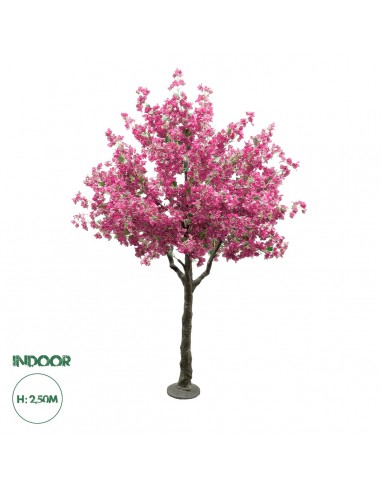 GloboStar® Artificial Garden BOUGAUVILLEA 20670 Τεχνητό Διακοσμητικό Δέντρο με Ανθη Μπουκανβίλιας Φουξ Υ250cm