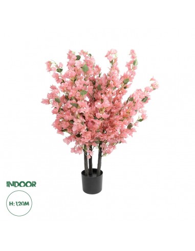 GloboStar® Artificial Garden BOUGAUVILLEA PLANT 20671 Τεχνητό Διακοσμητικό Φυτό με Ανθη Μπουκανβίλιας Ροζ - Πορτοκαλί Y120cm