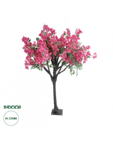 GloboStar® Artificial Garden BOUGAUVILLEA 20668 Τεχνητό Διακοσμητικό Δέντρο με Ανθη Μπουκανβίλιας Φουξ Υ150cm