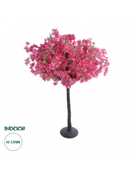 GloboStar® Artificial Garden BOUGAUVILLEA 20669 Τεχνητό Διακοσμητικό Δέντρο με Ανθη Μπουκανβίλιας Φουξ Υ150cm