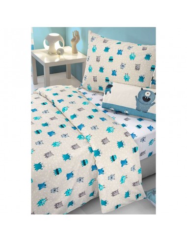 Σετ Σεντόνια Παιδικά 165x250 Monsters Blue