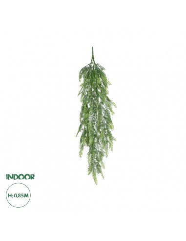 GloboStar® Artificial Garden HANGING FERN 20841 Τεχνητό Διακοσμητικό Κρεμαστό Φυτό Φτέρη Μ25 x Π12 x Υ85cm