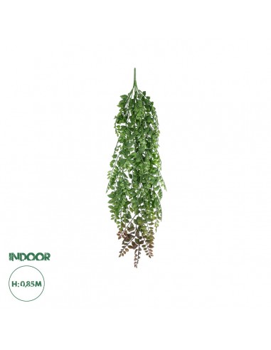 GloboStar® Artificial Garden HANGING FERN BRANCH  20830 Τεχνητό Διακοσμητικό Κρεμαστό κλαδί Φτέρης Μ30 x Π10 x Υ85cm