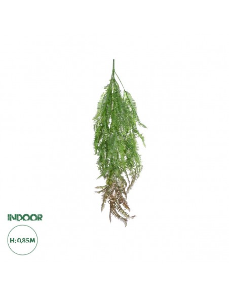 GloboStar® Artificial Garden HANGING FERN BRANCH 20834 Τεχνητό Διακοσμητικό Κρεμαστό κλαδί Φτέρης Μ30 x Π8 x Υ87cm