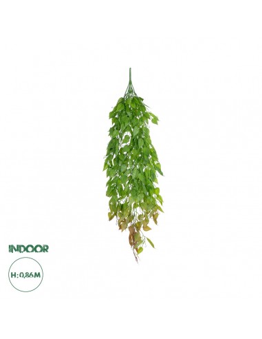 GloboStar® Artificial Garden HANGING LIMA BEAN 20846 Τεχνητό Διακοσμητικό Κρεμαστό Φυτό Φασόλι Λίμα Μ29 x Π10 x Υ86cm