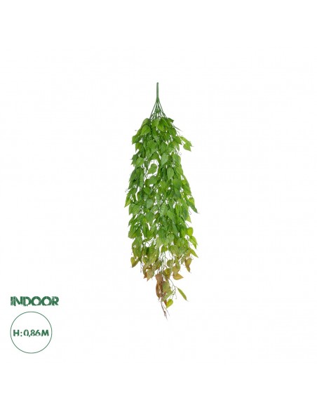 GloboStar® Artificial Garden HANGING LIMA BEAN 20846 Τεχνητό Διακοσμητικό Κρεμαστό Φυτό Φασόλι Λίμα Μ29 x Π10 x Υ86cm