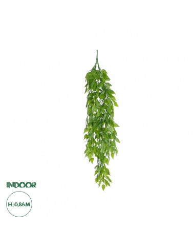 GloboStar® Artificial Garden HANGING LIMA BEAN 20845 Τεχνητό Διακοσμητικό Κρεμαστό Φυτό Φασόλι Λίμα Μ29 x Π10 x Υ86cm