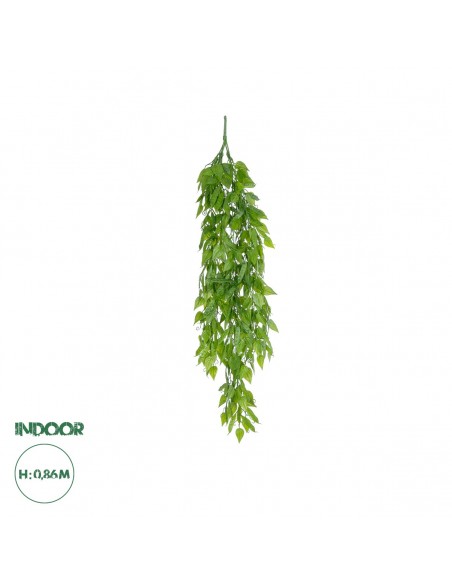 GloboStar® Artificial Garden HANGING LIMA BEAN 20845 Τεχνητό Διακοσμητικό Κρεμαστό Φυτό Φασόλι Λίμα Μ29 x Π10 x Υ86cm