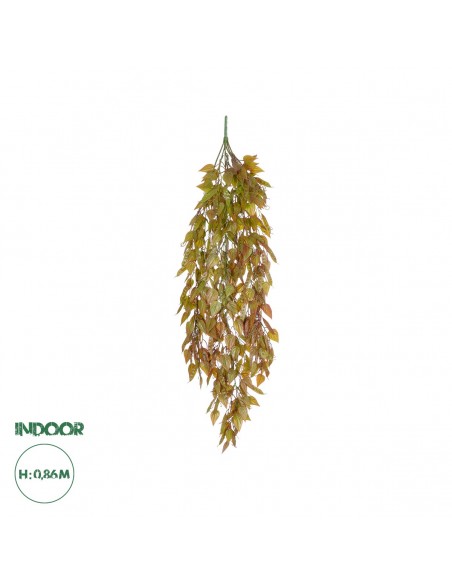 GloboStar® Artificial Garden HANGING LIMA BEAN 20844 Τεχνητό Διακοσμητικό Κρεμαστό Φυτό Φασόλι Λίμα Μ29 x Π10 x Υ86cm