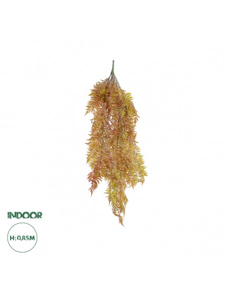 GloboStar® Artificial Garden HANGING FERN 20852 Τεχνητό Διακοσμητικό Κρεμαστό Φυτό Φτέρη Μ30 x Π14 x Υ85cm