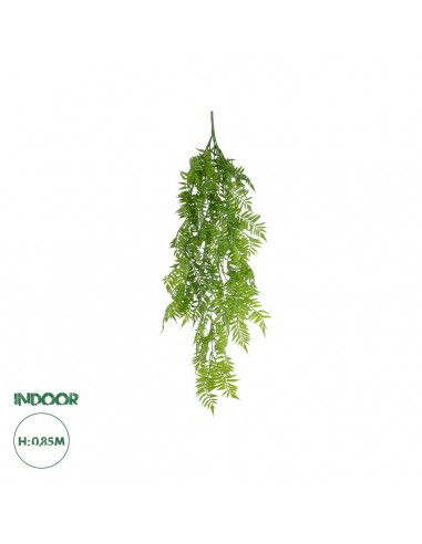 GloboStar® Artificial Garden HANGING FERN 20853 Τεχνητό Διακοσμητικό Κρεμαστό Φυτό Φτέρη Μ30 x Π14 x Υ85cm