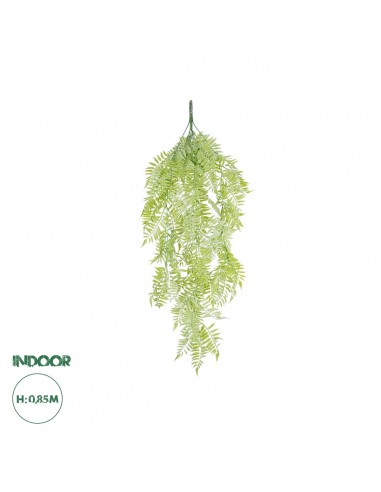 GloboStar® Artificial Garden HANGING FERN 20855 Τεχνητό Διακοσμητικό Κρεμαστό Φυτό Φτέρη Μ30 x Π14 x Υ85cm