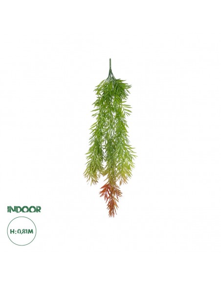 GloboStar® Artificial Garden HANGING BARLEY 20858 Τεχνητό Διακοσμητικό Κρεμαστό Φυτό Κριθάρι Μ26 x Π15 x Υ81cm