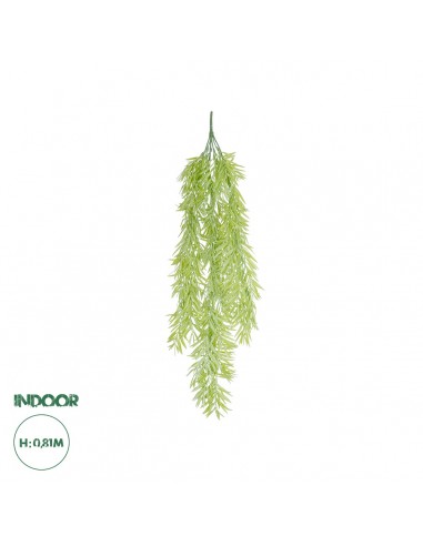 GloboStar® Artificial Garden HANGING BARLEY 20859 Τεχνητό Διακοσμητικό Κρεμαστό Φυτό Κριθάρι Μ26 x Π15 x Υ81cm