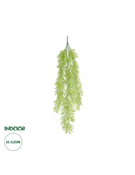 GloboStar® Artificial Garden HANGING BARLEY 20859 Τεχνητό Διακοσμητικό Κρεμαστό Φυτό Κριθάρι Μ26 x Π15 x Υ81cm