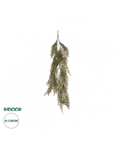 GloboStar® Artificial Garden HANGING FERN 20860 Τεχνητό Διακοσμητικό Κρεμαστό Φυτό Φτέρη Μ28 x Π15 x Υ90cm