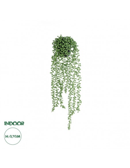 GloboStar® Artificial Garden HANGING LOVER'S TEARS 20875 - Τεχνητό Κρεμαστό Διακοσμητικό Φυτό Lover's Tears Φ14 x Y70cm