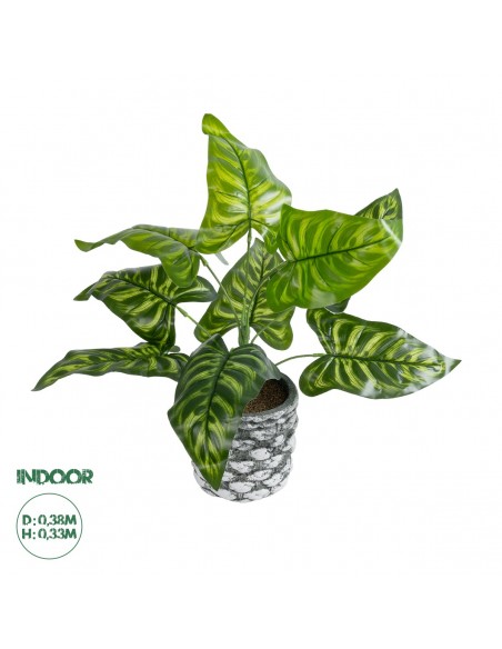 GloboStar® Artificial Garden PEACOCK 20888 Τεχνητό Διακοσμητικό Φυτό Παγώνι Φ38 x Υ33cm