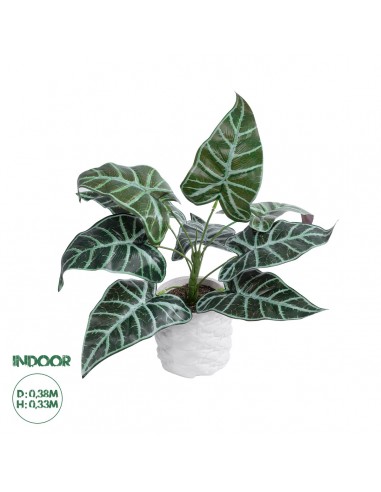 GloboStar® Artificial Garden ALOCASIA 20886 Τεχνητό Διακοσμητικό Φυτό Αλοκασία Φ38 x Υ33cm