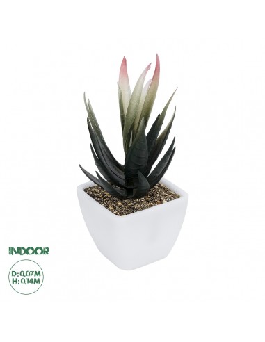 GloboStar® Artificial Garden SUCCULENT ALOE POTTED PLANT 20974 Διακοσμητικό Φυτό Αλόης Φ7 x Υ14cm