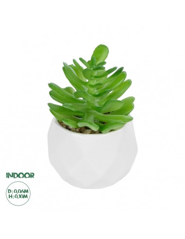 GloboStar® Artificial Garden SUCCULENT CRASSULA POTTED PLANT 20986 Διακοσμητικό Φυτό Κρασούλα Φ6 x Υ10cm