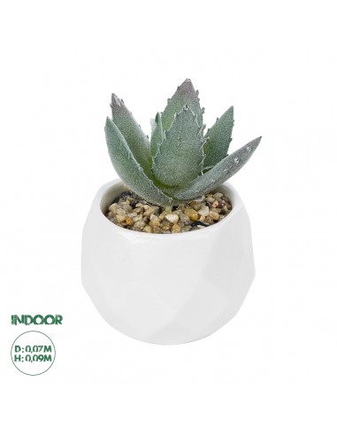 GloboStar® Artificial Garden SUCCULENT ALOE POTTED PLANT 20999 Διακοσμητικό Φυτό Αλόη  Φ7 x Υ9cm