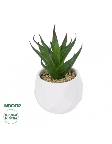 GloboStar® Artificial Garden SUCCULENT ALOE POTTED PLANT 20993 Διακοσμητικό Φυτό Αλόη Φ8 x Υ12cm