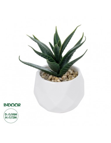 GloboStar® Artificial Garden SUCCULENT ALOE POTTED PLANT 20992 Διακοσμητικό Φυτό Αλόη Φ8 x Υ12cm