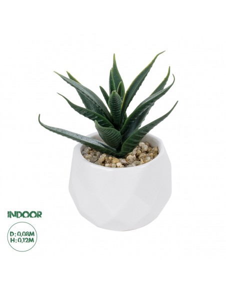 GloboStar® Artificial Garden SUCCULENT ALOE POTTED PLANT 20992 Διακοσμητικό Φυτό Αλόη Φ8 x Υ12cm