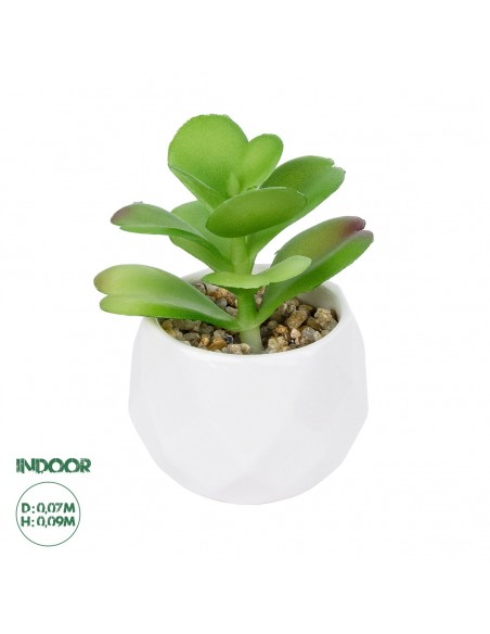 GloboStar® Artificial Garden SUCCULENT KALANCHOE POTTED PLANT 20995 Διακοσμητικό Φυτό Καλαχόη  Φ8 x Υ10cm