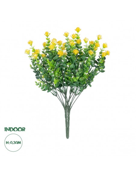 GloboStar® Artificial Garden  BUTTERCUP BRANCH 21063 Διακοσμητικό Κλαδί Ρανούγκουλο σετ 2 τεμάχια Φ15 x Υ90cm