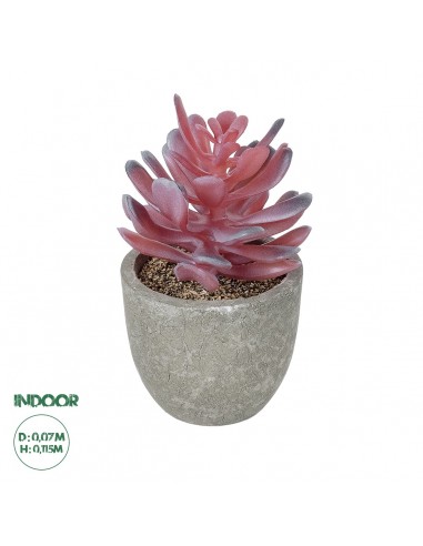 GloboStar® Artificial Garden SUCCULENT CRASSULA POTTED PLANT 21015 Διακοσμητικό Φυτό Κρασούλα  Φ7 x Υ11,5cm