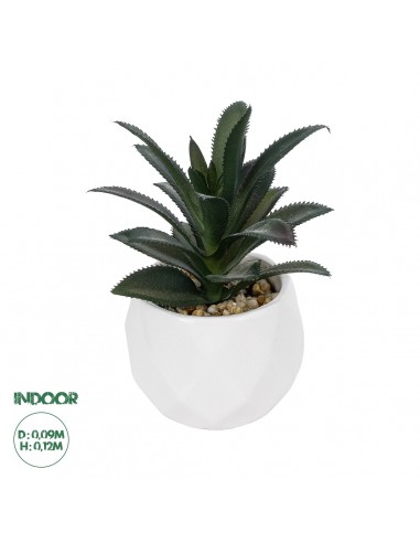 GloboStar® Artificial Garden SUCCULENT ALOE POTTED PLANT 20983 Διακοσμητικό Φυτό Αλόης Φ9 x Υ12cm