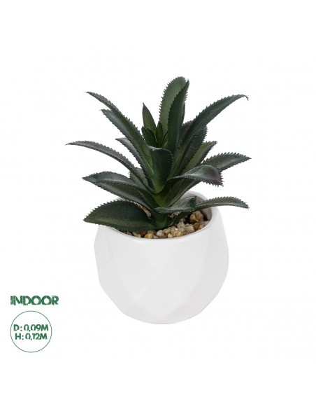 GloboStar® Artificial Garden SUCCULENT ALOE POTTED PLANT 20983 Διακοσμητικό Φυτό Αλόης Φ9 x Υ12cm
