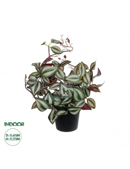 GloboStar® Artificial Garden ZEBRINA PLANT 20961 Διακοσμητικό Φυτό Ζεμπρίνα Φ45 x Υ22cm