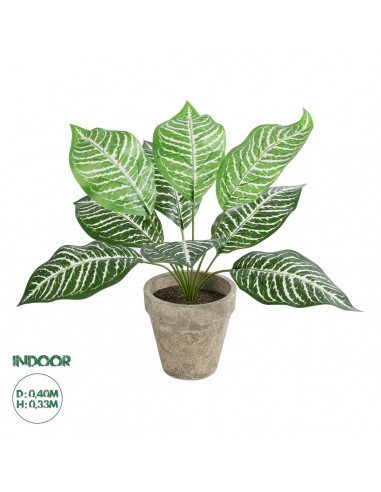 GloboStar® Artificial Garden ZEBRA POTTED PLANT 20898 Διακοσμητικό Φυτό Ζέμπρα Φ40 x Υ33cm