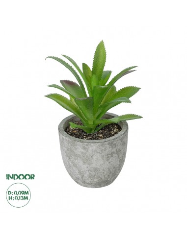 GloboStar® Artificial Garden SUCCULENT ALOE POTTED PLANT 21012 Διακοσμητικό Φυτό Αλόη  Φ9 x Υ13cm