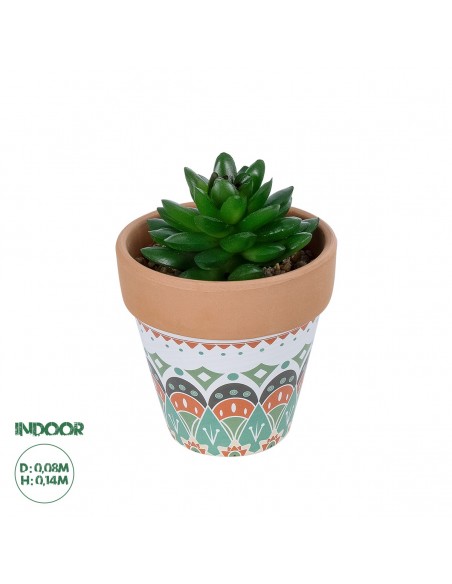 GloboStar® Artificial Garden SUCCULENT SANSEVIERIA POTTED PLANT 21051 Διακοσμητικό Φυτό Σανσεβιέρια  Φ8x Υ14cm
