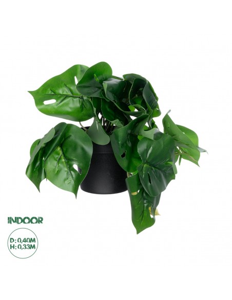 GloboStar® Artificial Garden  MONSTERA PLANT 20945 Διακοσμητικό Φυτό Μονστέρα Φ40 x Υ33cm