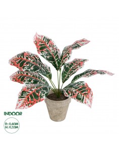 GloboStar® Artificial Garden RED AGLAONEMA POTTED PLANT...