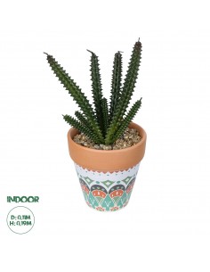 GloboStar® Artificial Garden SUCCULENT EUPHORBIA POTTED...