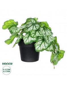 GloboStar® Artificial Garden WHITE BEGONIA PLANT 20947...