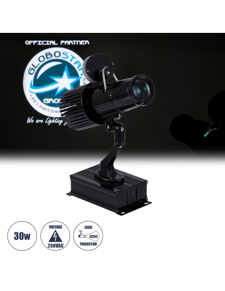GloboStar® PROJECTOR 51176 LED Προτζέκτορας Διαφημιστικού Λογότυπου GloboStar Official Partner Εσωτερικού Χώρου - 30W AC 220-240V IP20 - Μ22.5 x Π8 x Υ28.5cm - 2 Χρόνια Εγγύηση