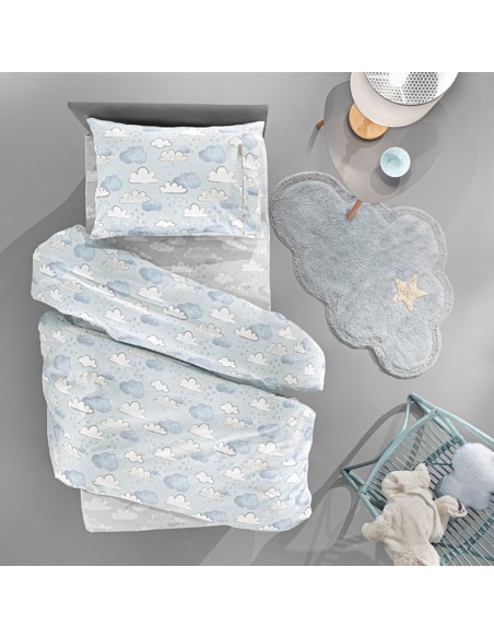 ΠΘ.CLOUDY L. BLUE 165X225 ΣΕΤ 2ΤΜΧ