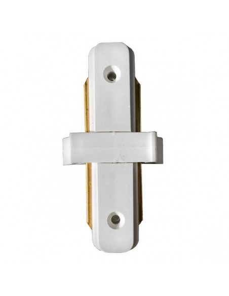 Globostar 60848 Μονοφασικός Connector 2 Καλωδίων Συνδεσμολογίας Γιώτα (Ι) για Λευκή Ράγα Οροφής